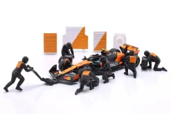 Pit Stop Diorama Lando Norris #4 Formel 1 Weltmeister 2025 1:43 Bburago