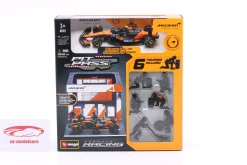 Pit Stop Diorama Lando Norris #4 Formel 1 Weltmeister 2025 1:43 Bburago