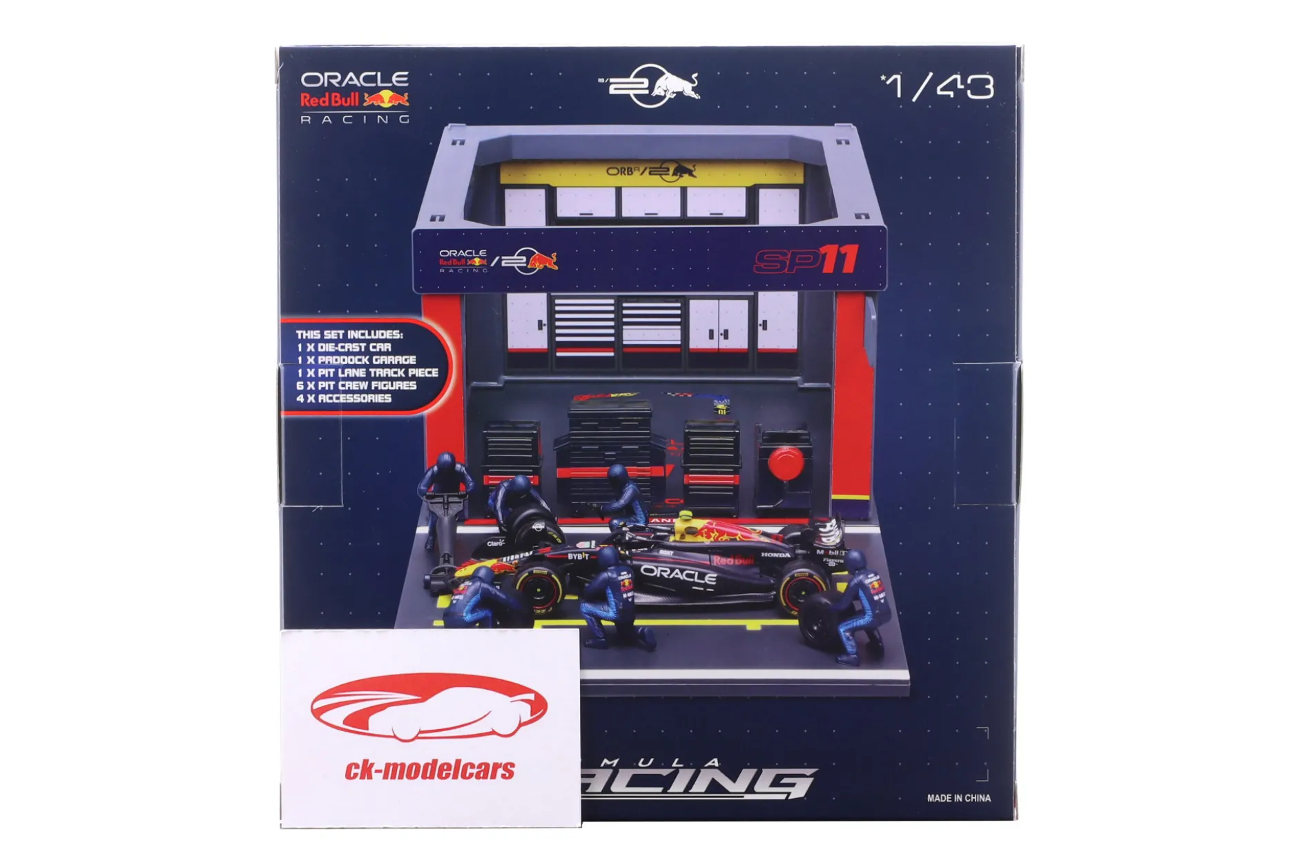 Pit Stop Diorama Sergio Perez #11 Formel 1 2024 1:43 Bburago