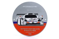 Plakette Kühlergrill Porsche 911 GT1 #26 Sieger 24h LeMans 1998