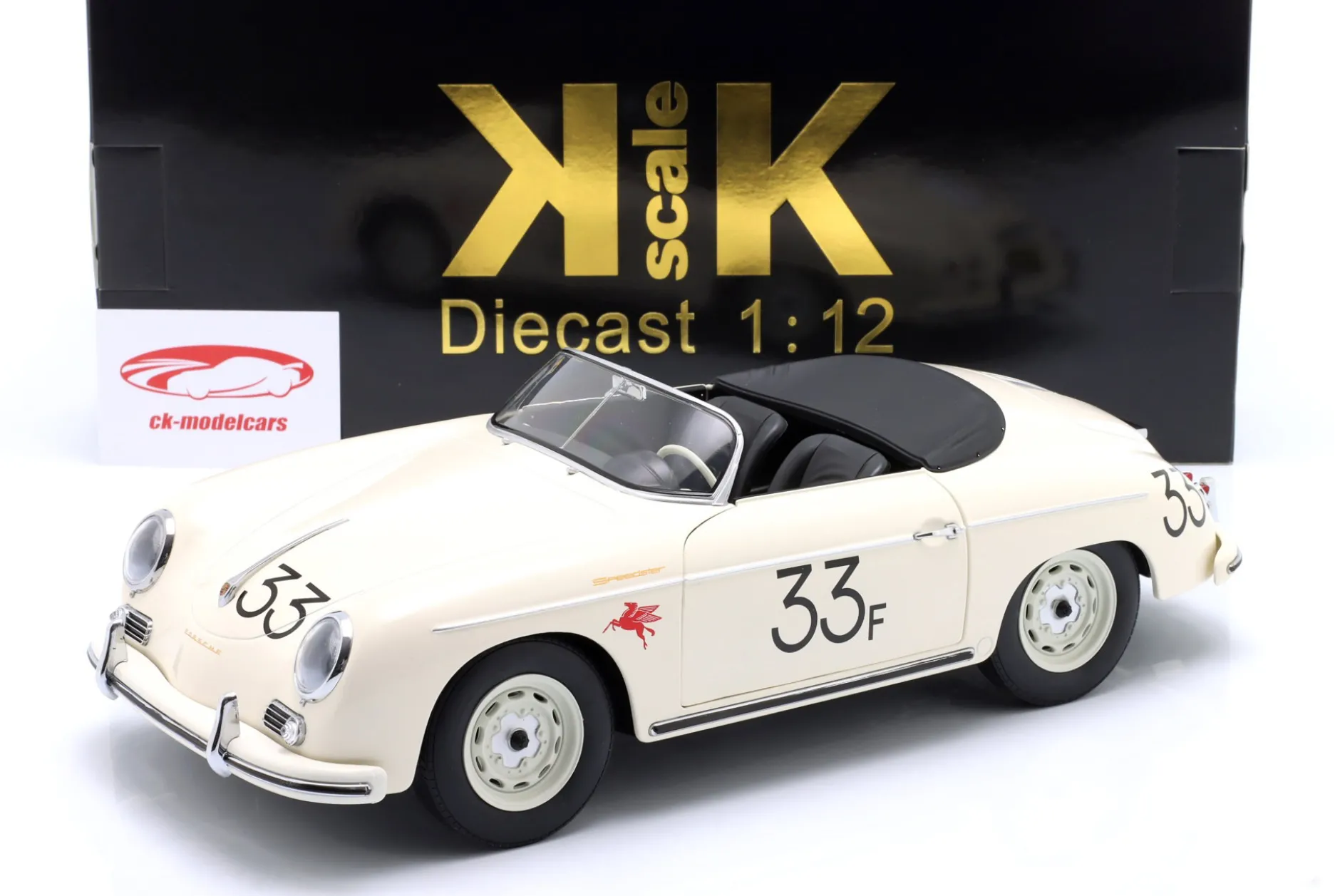 Porsche 356 A Speedster James Dean #33 Baujahr 1955 weiß 1:12 KK-Scale