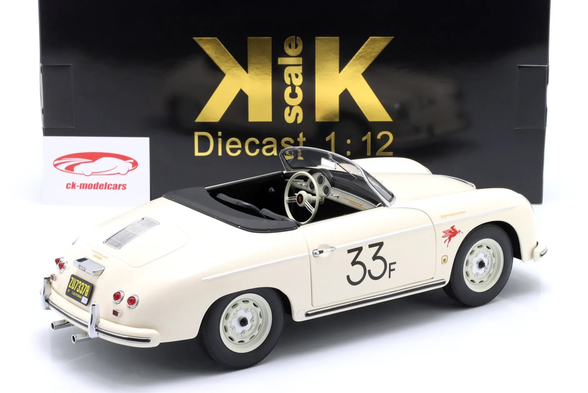 Porsche 356 A Speedster James Dean #33 Baujahr 1955 weiß 1:12 KK-Scale