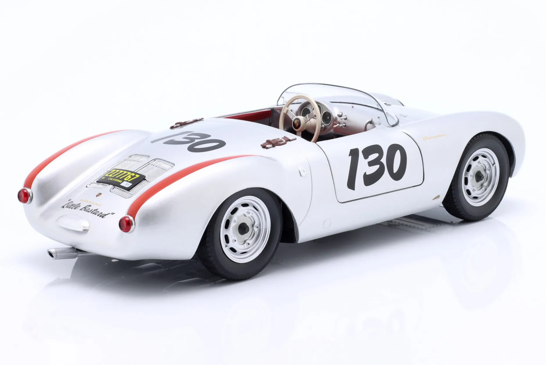Porsche 550A Spyder #130 James Dean Little Bastard 1956 silber 1:12 KK-Scale
