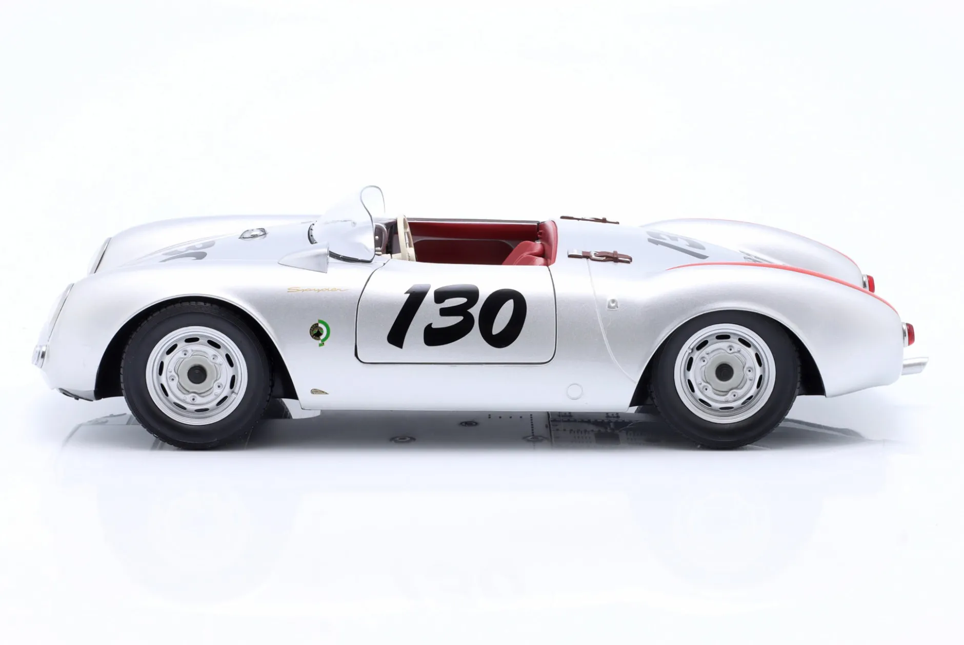 Porsche 550A Spyder #130 James Dean Little Bastard 1956 silber 1:12 KK-Scale