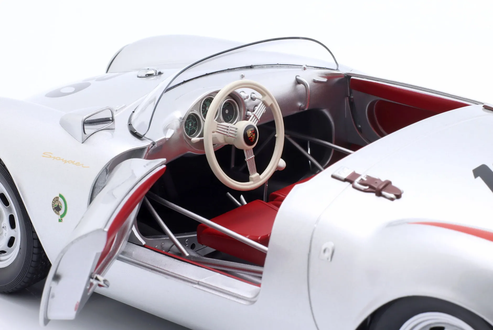 Porsche 550A Spyder #130 James Dean Little Bastard 1956 silber 1:12 KK-Scale
