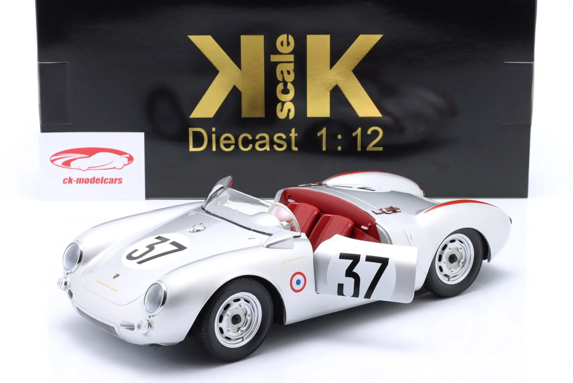 Porsche 550A Spyder #37 4th 24h LeMans 1955 Polensky, von Frankenberg 1:12 KK-Scale