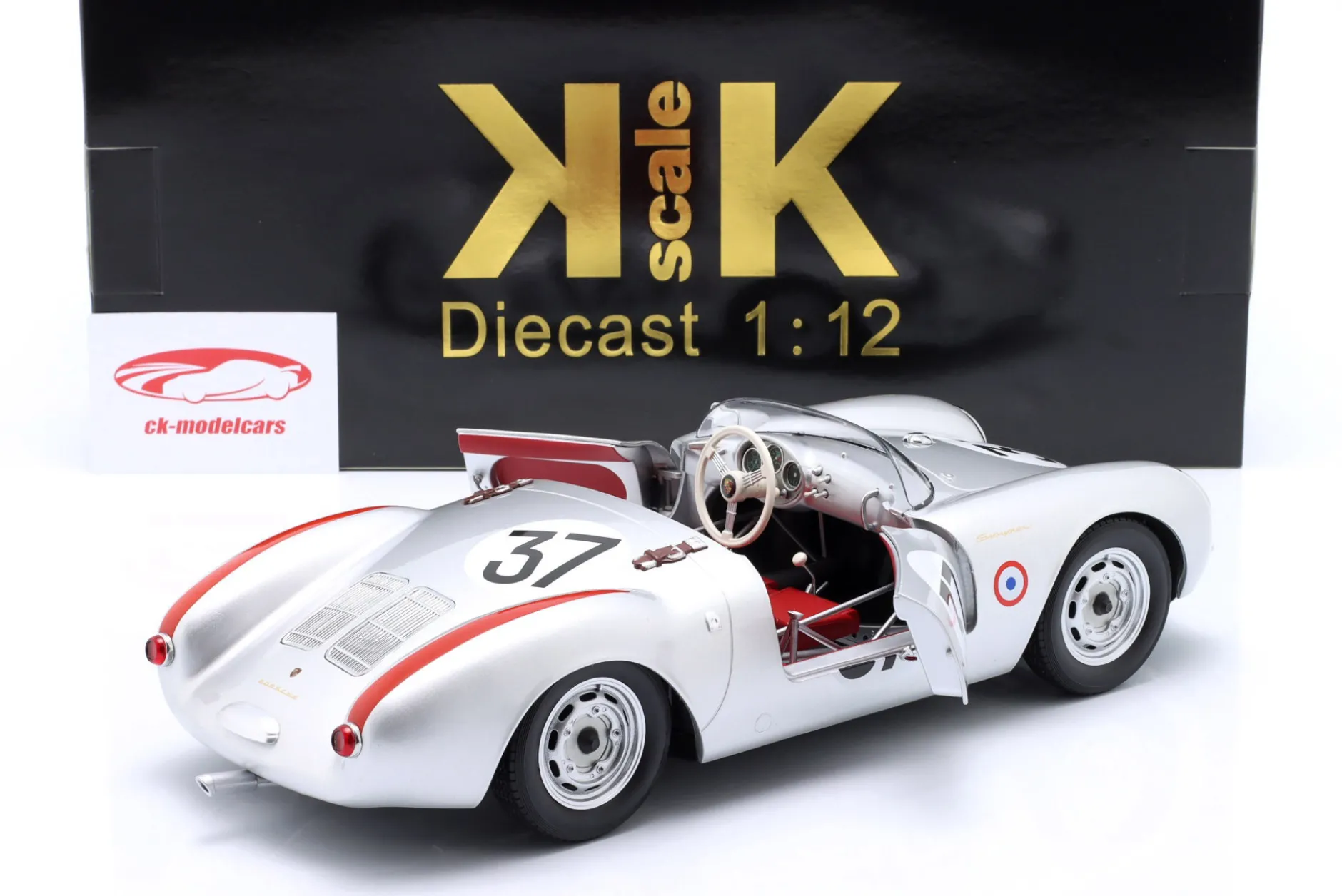 Porsche 550A Spyder #37 4th 24h LeMans 1955 Polensky, von Frankenberg 1:12 KK-Scale