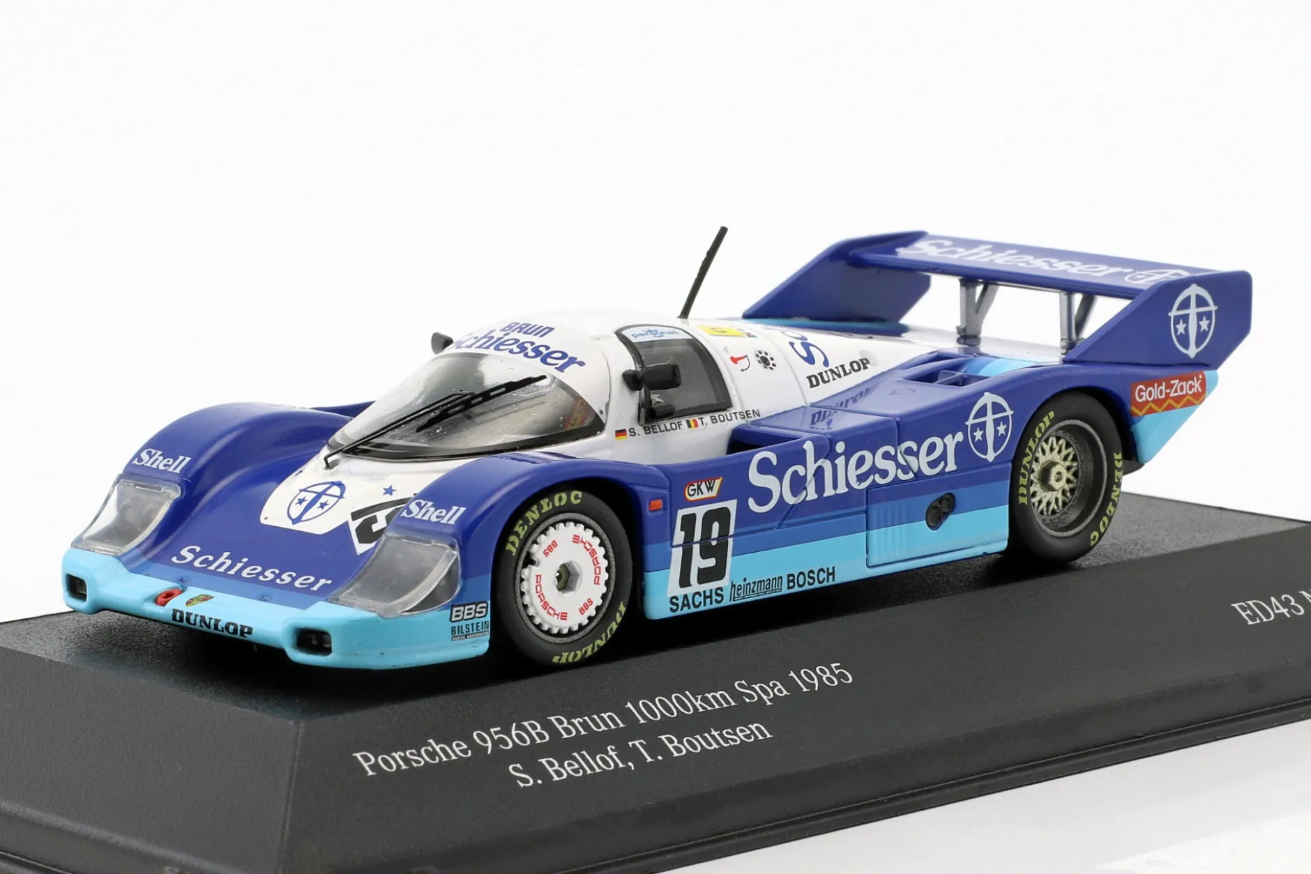Porsche 956 B Brun #19 1000km Spa 1985 Bellof, Boutsen 1:43 CMR