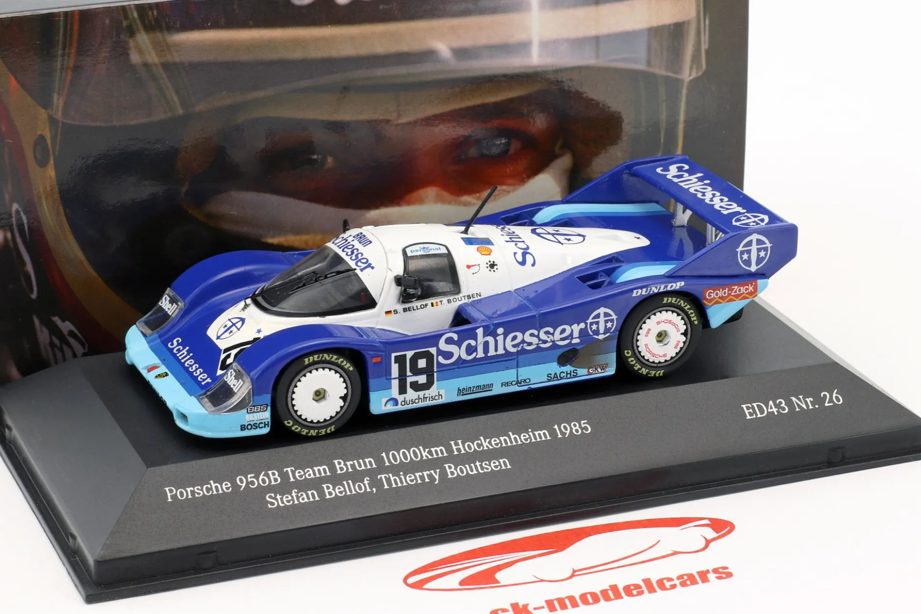 Porsche 956B Team Brun #19 1000km Hockenheim 1985 Bellof, Boutsen 1:43 CMR