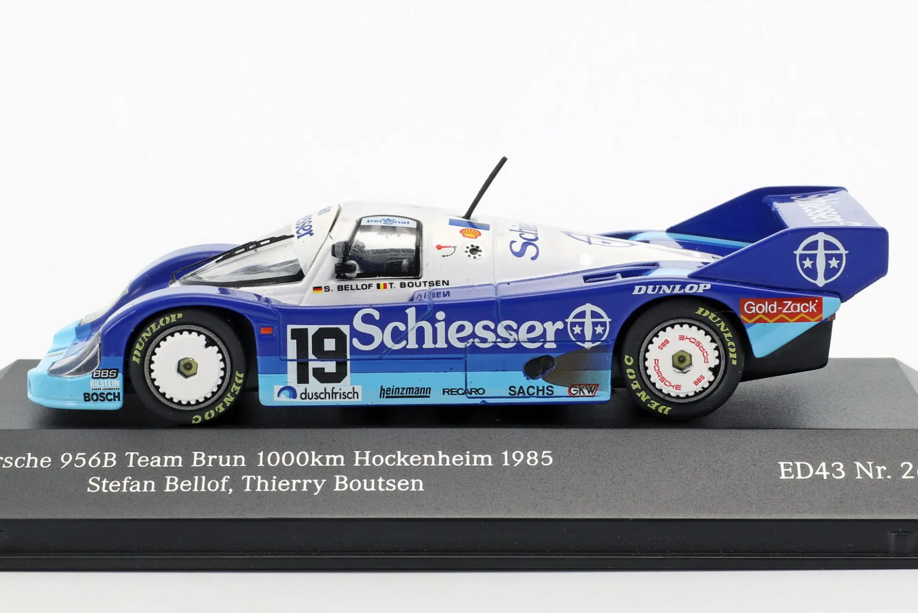 Porsche 956B Team Brun #19 1000km Hockenheim 1985 Bellof, Boutsen 1:43 CMR