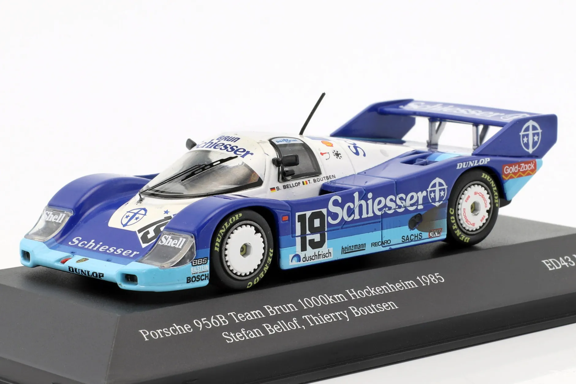 Porsche 956B Team Brun #19 1000km Hockenheim 1985 Bellof, Boutsen 1:43 CMR