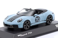Porsche 911 (992.2) Cabriolet Spirit 70 Baujahr 2025 meissenblau 1:43 Spark