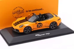 Porsche 911 (992.2) Cabriolet Spirit 70 Baujahr 2025 signalorange 1:43 Spark
