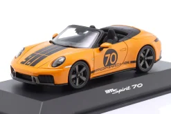Porsche 911 (992.2) Cabriolet Spirit 70 Baujahr 2025 signalorange 1:43 Spark