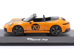 Porsche 911 (992.2) Cabriolet Spirit 70 Baujahr 2025 signalorange 1:43 Spark