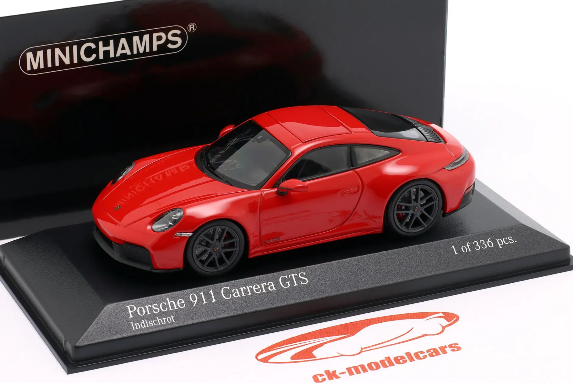Porsche 911 (992.2) Carrera GTS Baujahr 2024 indischrot 1:43 Minichamps