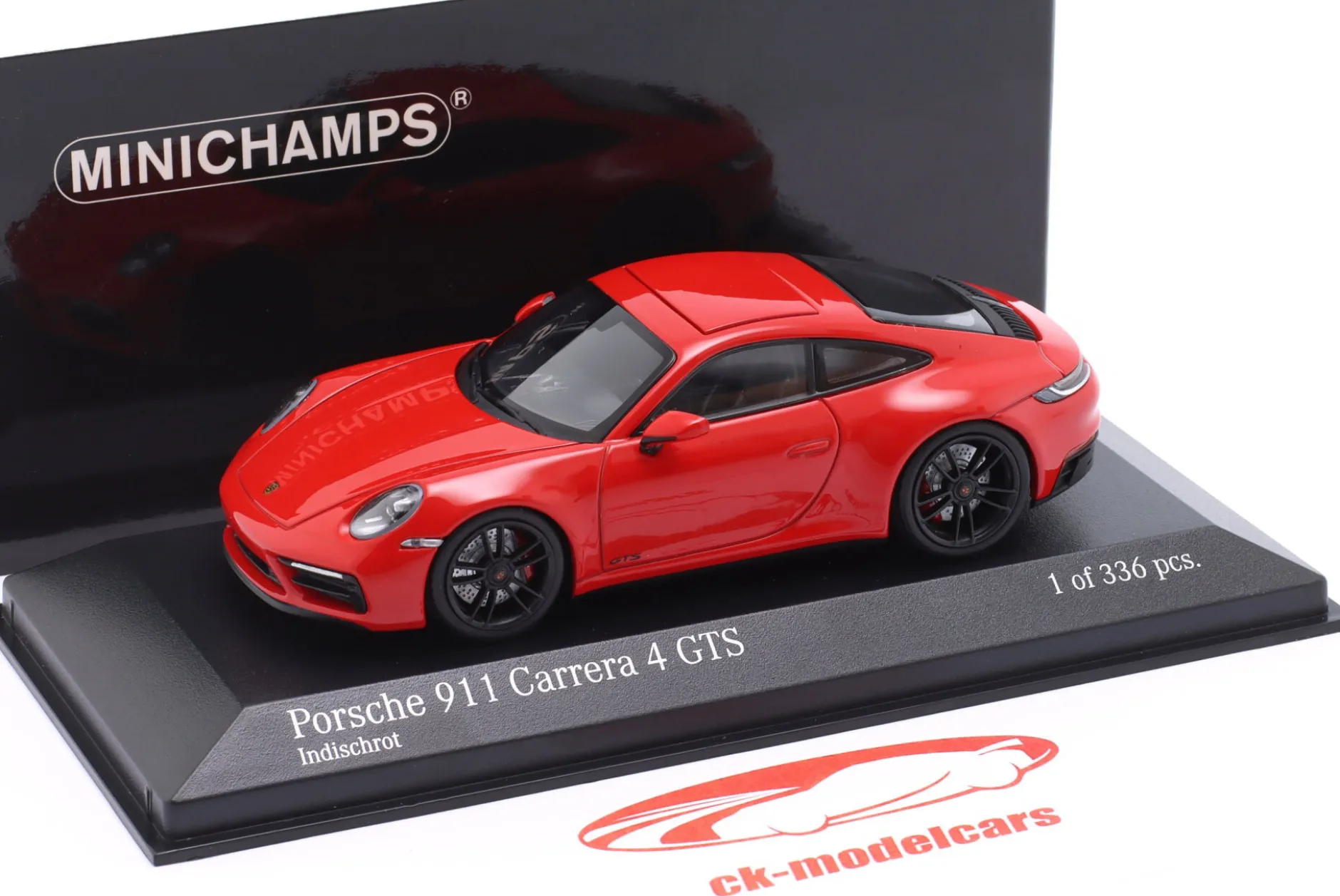 Porsche 911 (992) Carrera 4 GTS 2021 indischrot 1:43 Minichamps