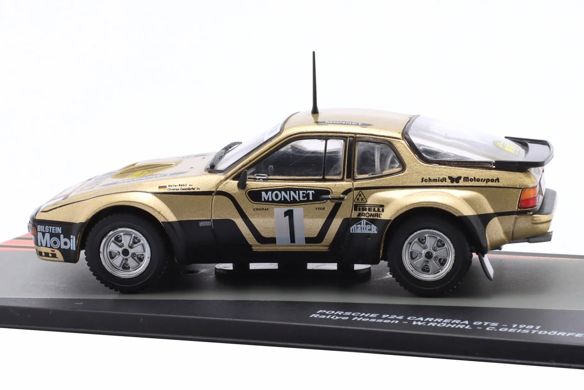Porsche 924 Carrera GTS #1 Sieger Rallye Hessen 1981 Röhrl, Geistdörfer 1:43 Altaya