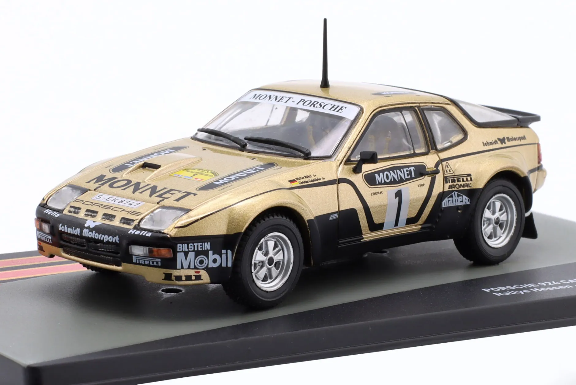 Porsche 924 Carrera GTS #1 Sieger Rallye Hessen 1981 Röhrl, Geistdörfer 1:43 Altaya