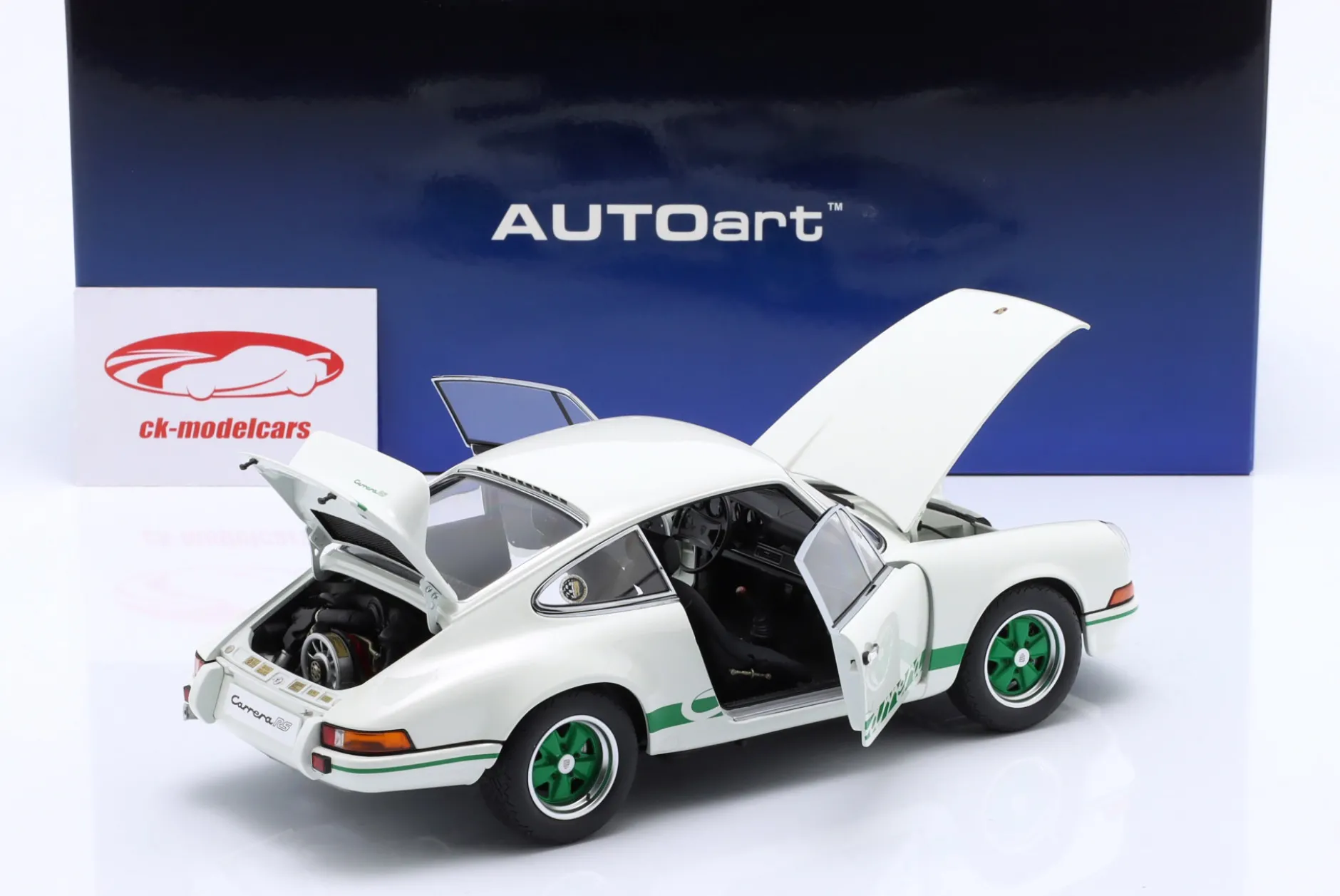 Porsche 911 Carrera RS 2.7 Grand Prix weiß / grün 1:18 AUTOart