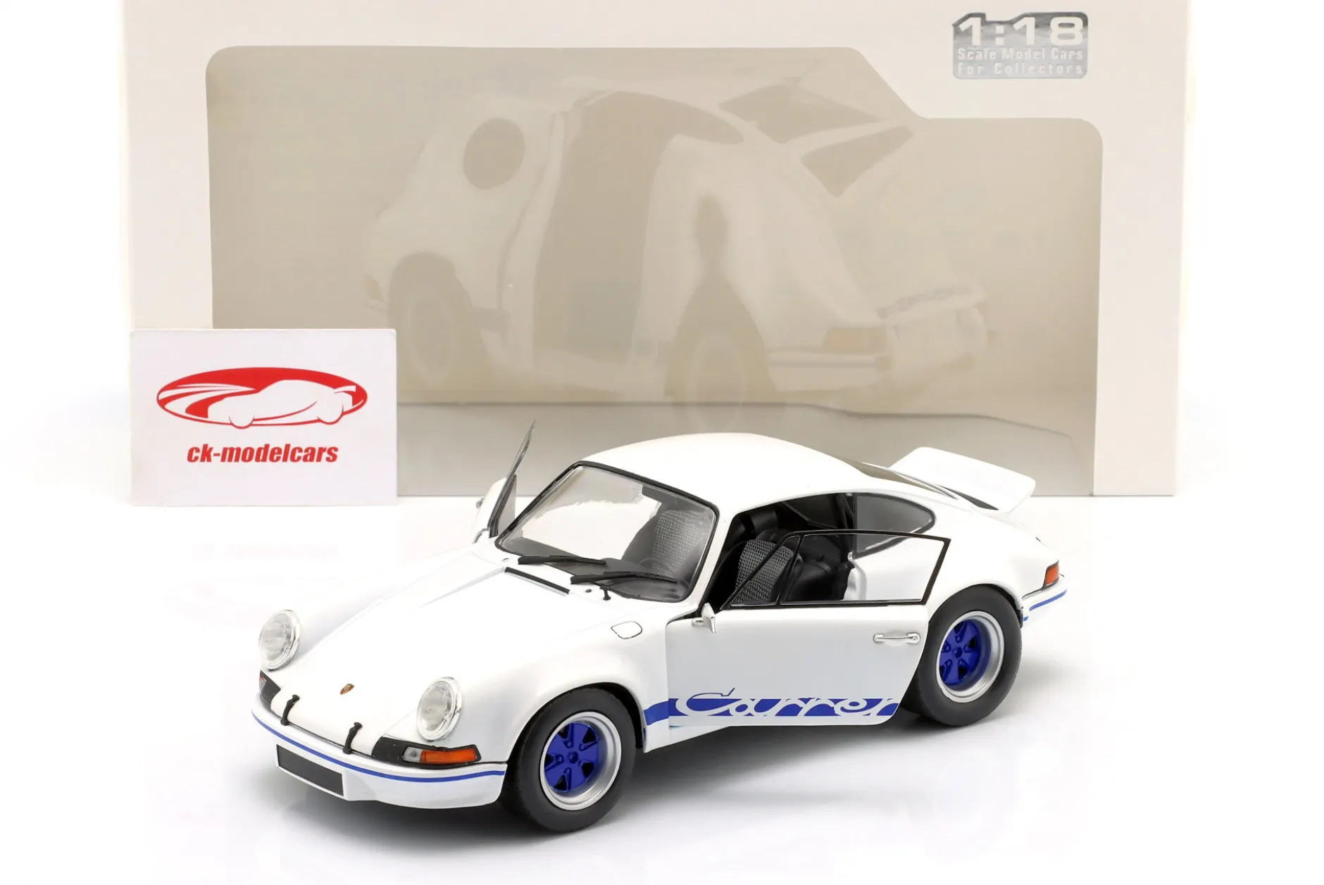 Porsche 911 Carrera RSR Baujahr 1973 weiß / blau 1:18 Solido