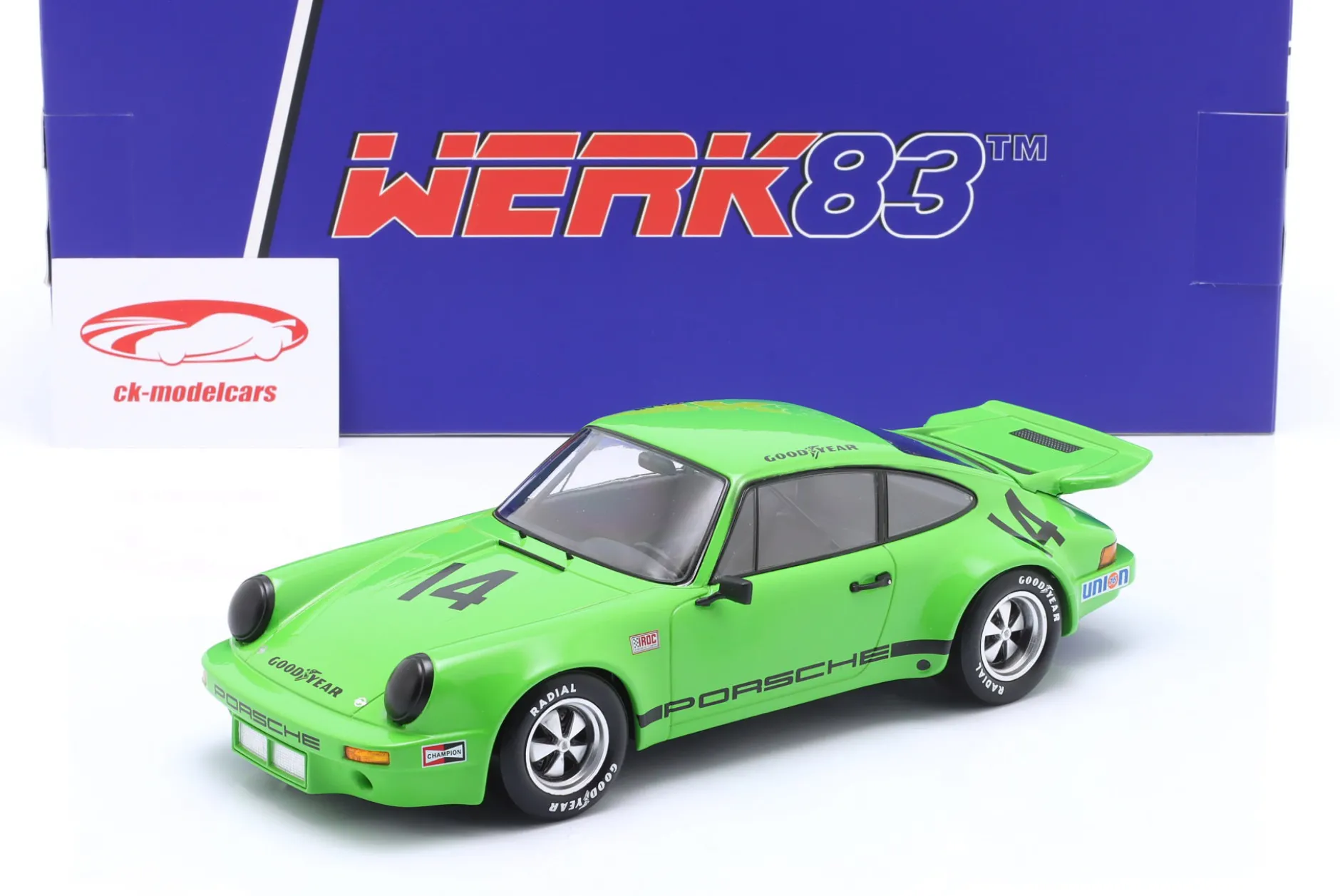 Porsche 911 Carrera 3.0 RSR #14 IROC Riverside 1973 E. Fittipaldi 1:18 WERK83