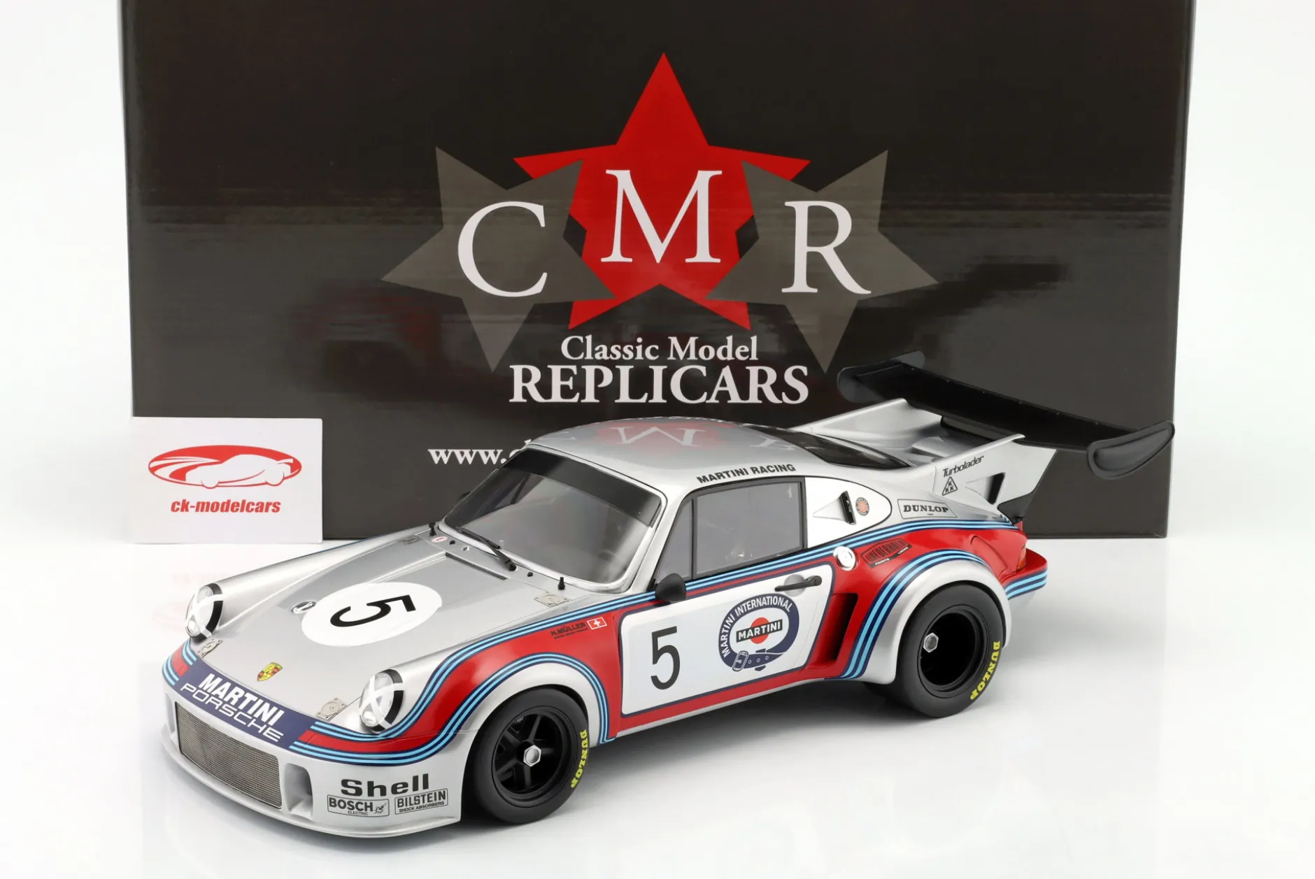 Porsche 911 Carrera RSR Turbo #5 5th 1000km Brands Hatch 1974 Martini Racing 1:12 CMR