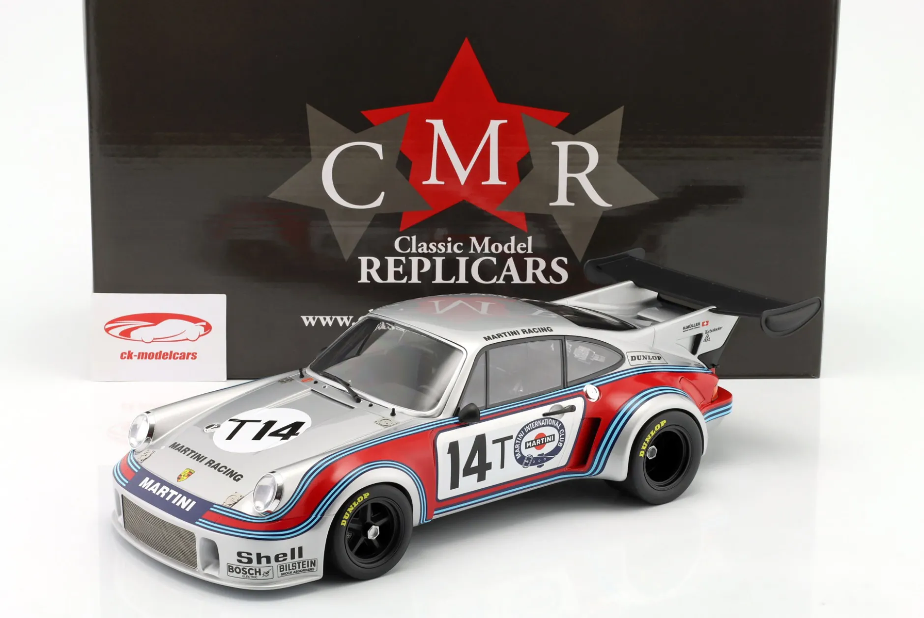 Porsche 911 Carrera RSR Turbo #14T Practice 1000km Spa 1974 Martini Racing 1:12 CMR