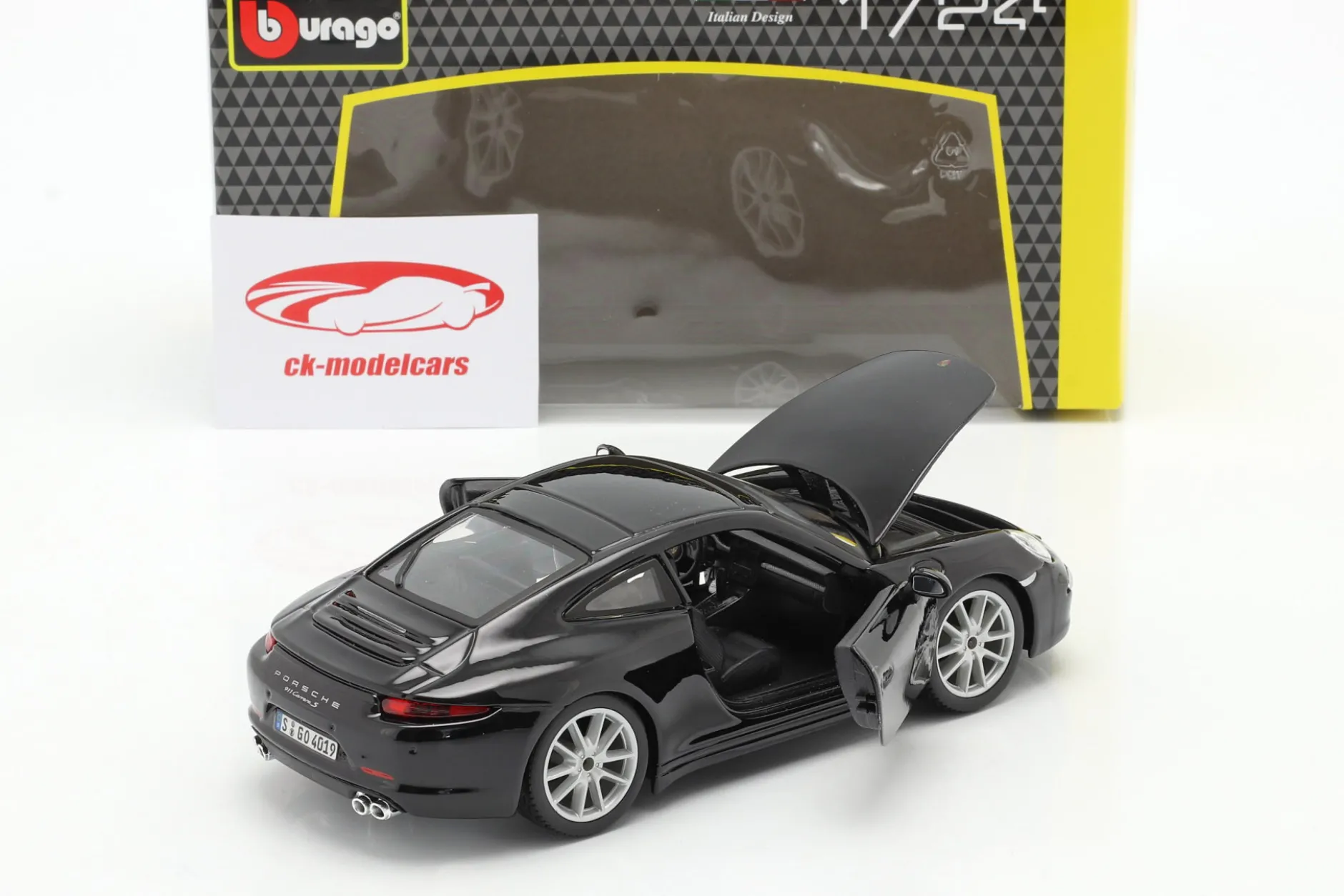 Porsche 911 (991) Carrera S Baujahr 2013 schwarz 1:24 Bburago