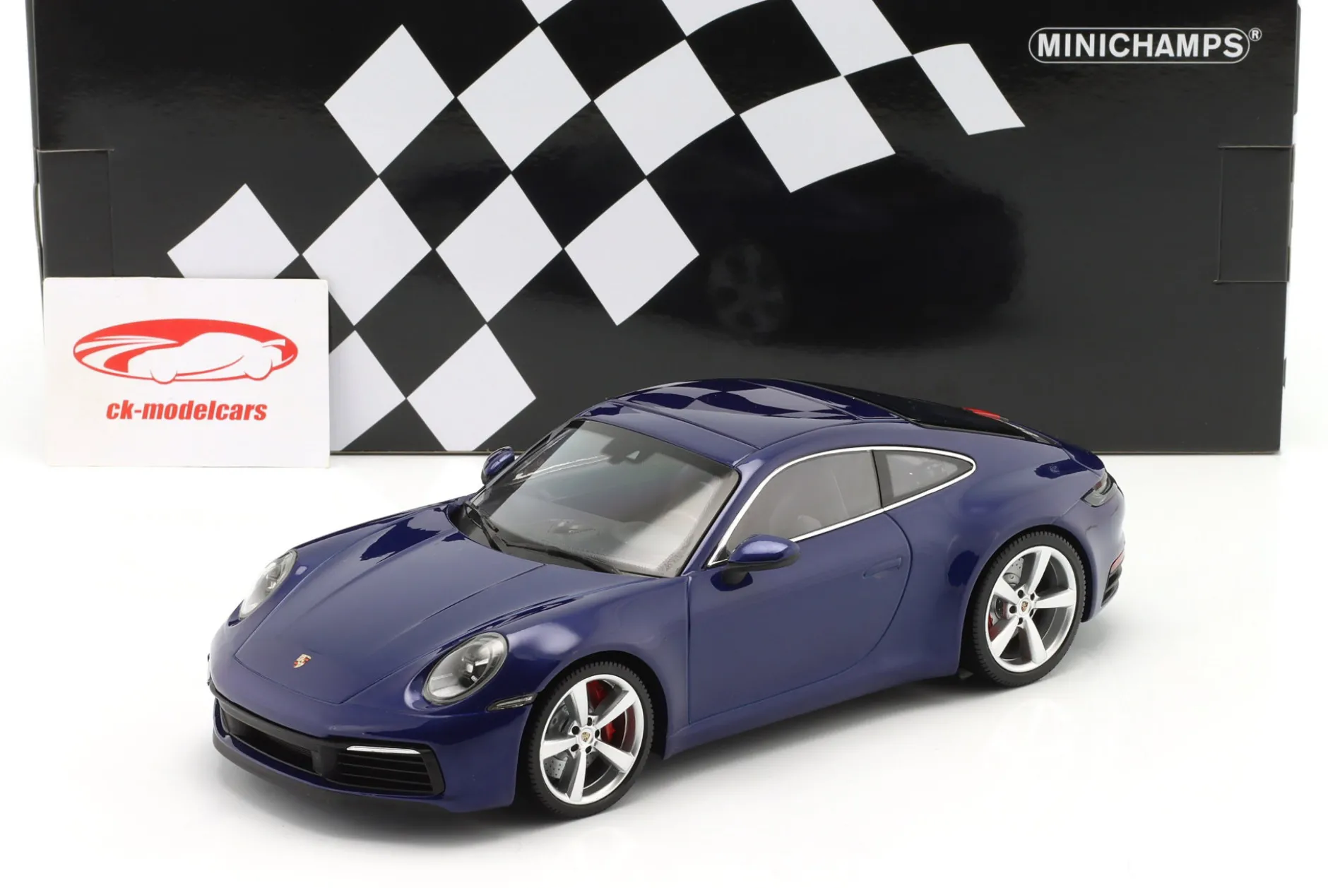 Porsche 911 (992) Carrera 4S 2019 enzianblau metallic Movie Bad Boys for Life 1:18 Minichamps