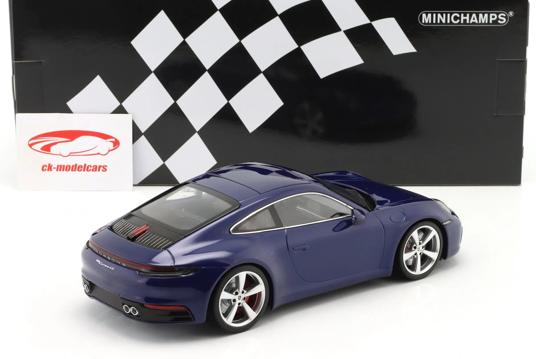 Porsche 911 (992) Carrera 4S 2019 enzianblau metallic Movie Bad Boys for Life 1:18 Minichamps