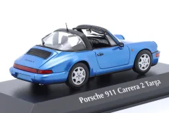 Porsche 911 (964) Carrera 2 Targa Baujahr 1991 blau metallic 1:43 Minichamps