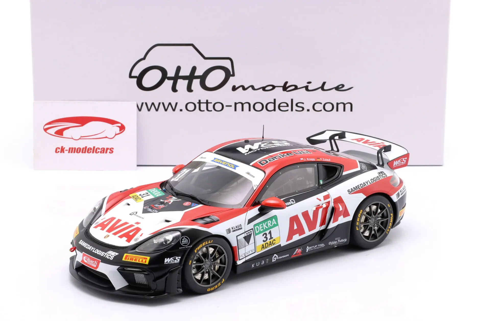 Porsche 718 Cayman GT4 RS CS #31 ADAC GT4 Champion 2024 Knopp, Zulauf 1:18 OttOmobile