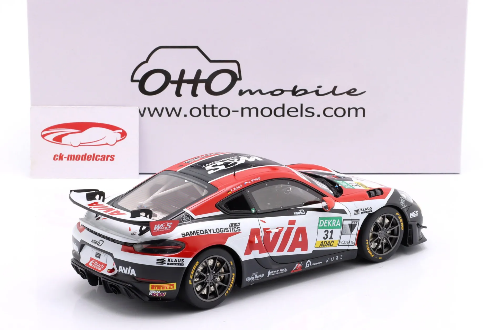 Porsche 718 Cayman GT4 RS CS #31 ADAC GT4 Champion 2024 Knopp, Zulauf 1:18 OttOmobile