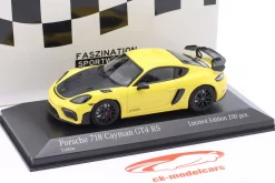 Porsche 718 (982) Cayman GT4 RS 2021 gelb / schwarze Felgen 1:43 Minichamps