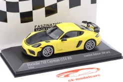 Porsche 718 (982) Cayman GT4 RS 2021 gelb / silberne Felgen 1:43 Minichamps