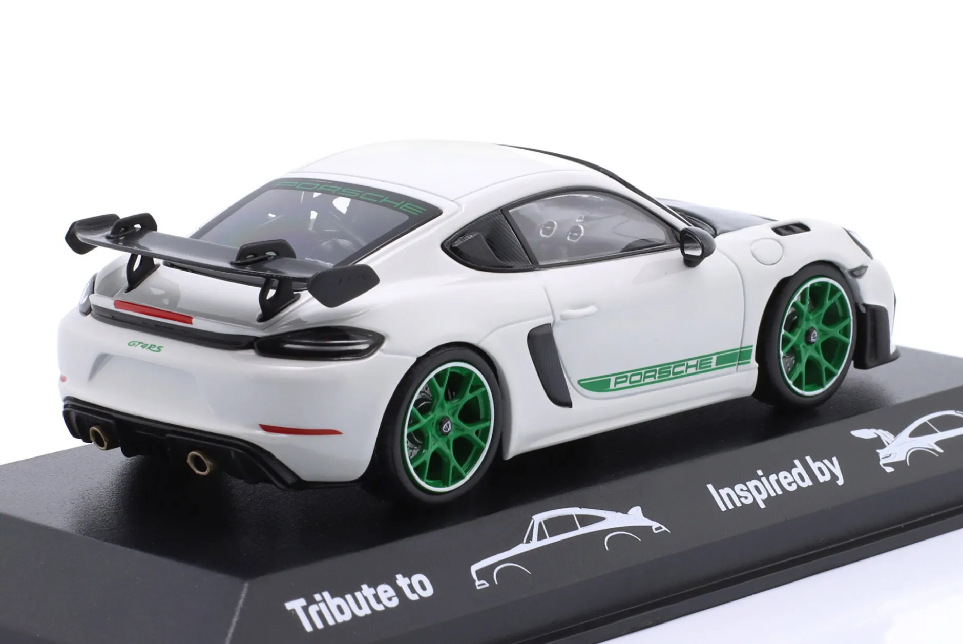 Porsche 718 (982) Cayman GT4 RS Tribute to RS 2.7 weiß / grün 1:43 Minichamps