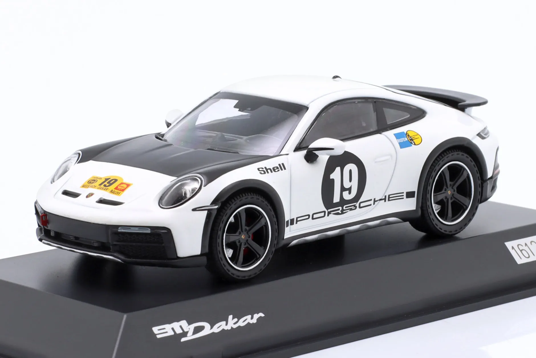 Porsche 911 (992) Dakar #19 Baujahr 2023 weiß / schwarz 1:43 Spark
