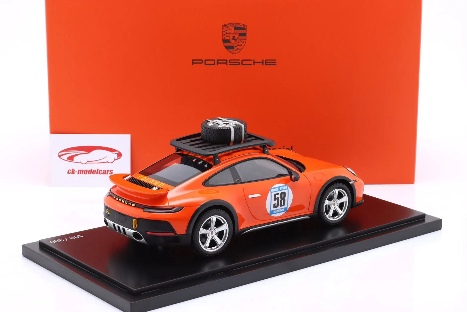 Porsche 911 (992) Dakar RED58 Special 1:18 Spark