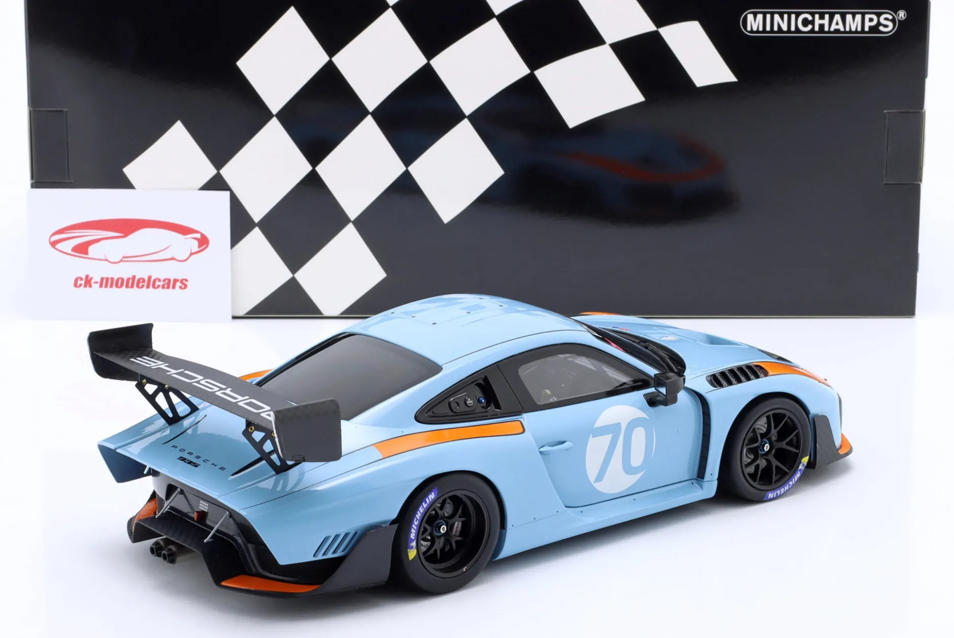 Porsche 935/19 Groep Zuid Baujahr 2019 Gulf blau / orange 1:18 Minichamps