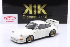 Porsche 911 (993) GT2 Baujahr 1996 Grand Prix weiß / BBS Reifen 1:18 KK-Scale