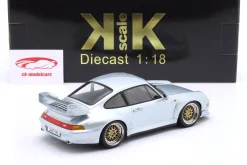Porsche 911 (993) GT2 Baujahr 1996 polarsilber / BBS Reifen 1:18 KK-Scale