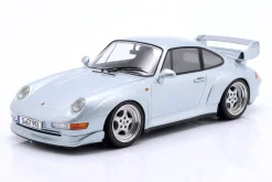 Porsche 911 (993) GT2 Baujahr 1996 polarsilber / BBS Reifen 1:18 KK-Scale