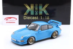 Porsche 911 (993) GT2 Baujahr 1996 Riviera blau / BBS Reifen 1:18 KK-Scale