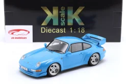 Porsche 911 (993) GT2 Baujahr 1996 Riviera blau / Speedline Felgen 1:18 KK-Scale