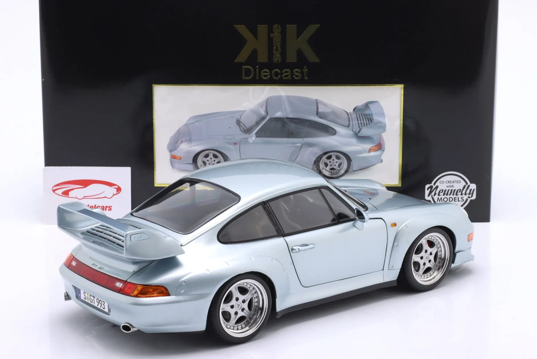 Porsche 911 (993) GT2 Baujahr 1996 silber / Speedline Felgen 1:12 KK-Scale