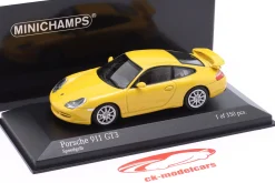 Porsche 911 GT3 Baujahr 1999 speedgelb 1:43 Minichamps