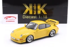 Porsche 911 (993) GT2 Baujahr 1996 speedgelb / Speedline Felgen 1:18 KK-Scale