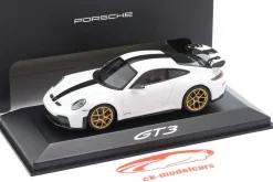 Porsche 911 GT3 (992.2) Baujahr 2025 weiß / goldene Felgen 1:43 Minichamps