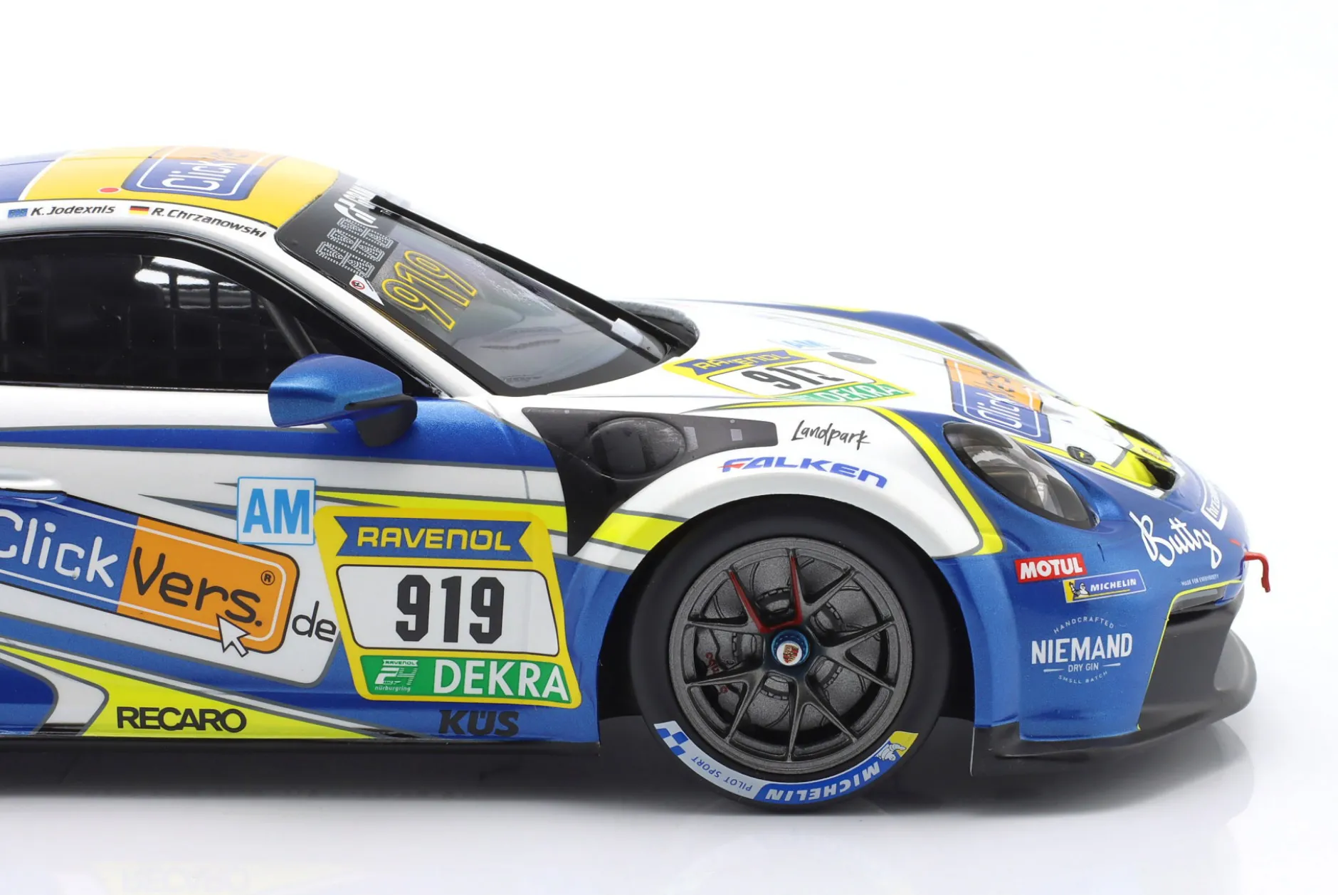 Porsche 911 GT3 Cup #919 24h Nürburgring 2025 Jodexnis, Jodexnis, Chrzanowski, Scharmach 1:18 Ixo